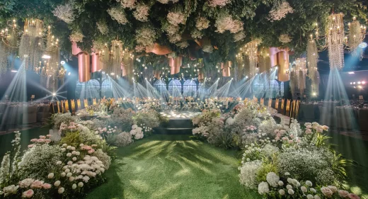 dreamy conservatory-inspired wedding reception event styling by Khim Cruz