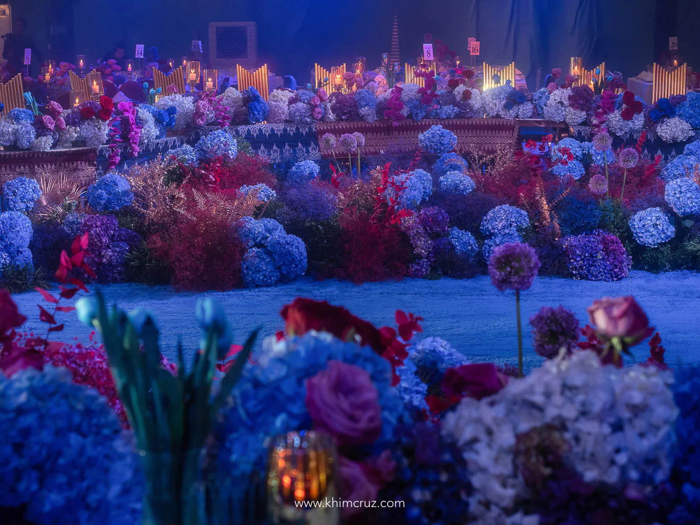 modern Maguindanaon Salangguni and Kalilang presidential table flowers and pathway by Khim Cruz