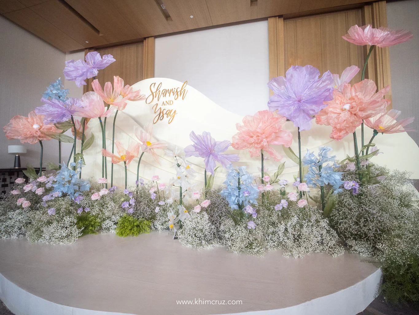 dreamy floral garden theme photo backdrop designed by Khim Cruz