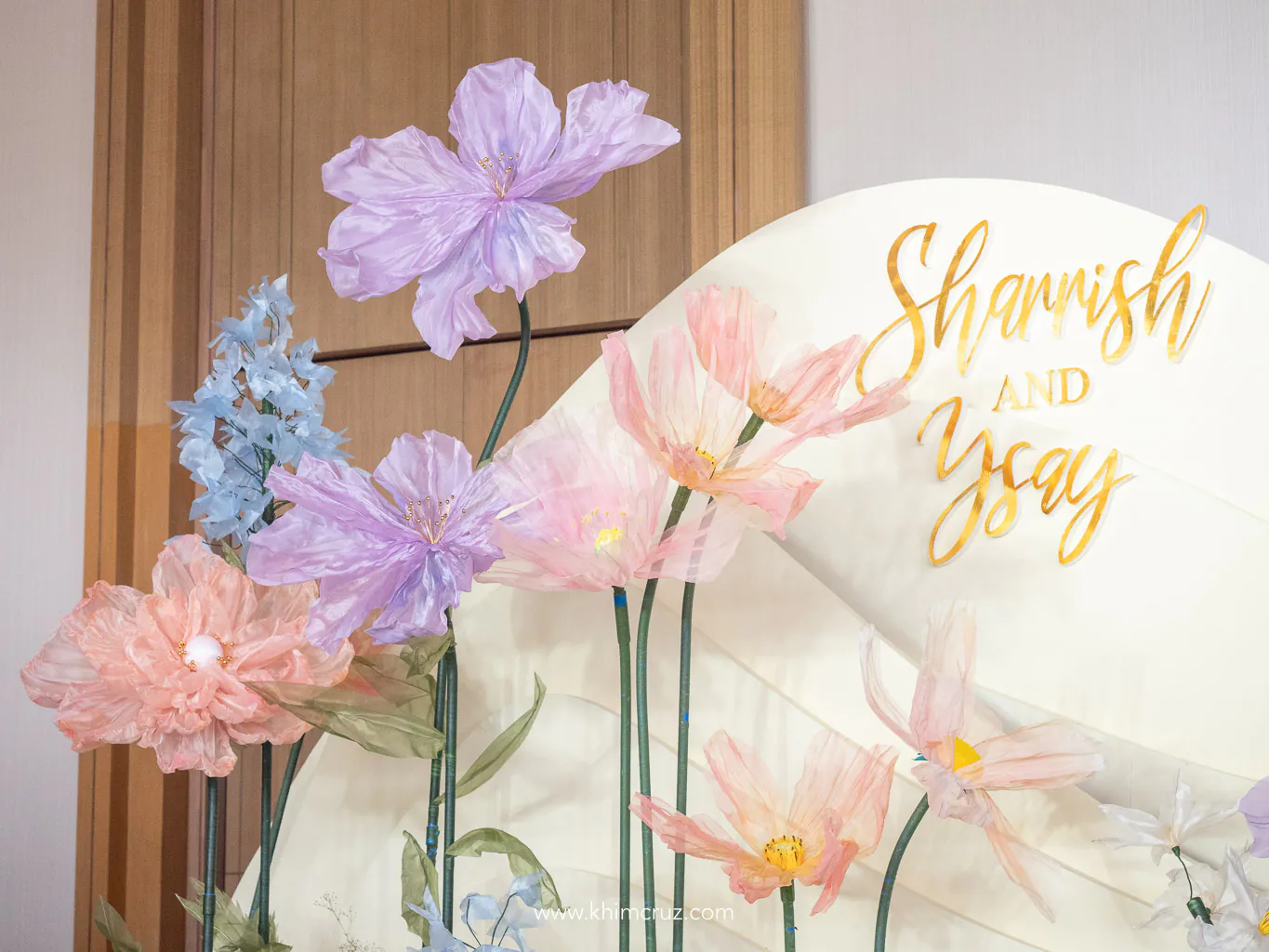 dreamy floral garden theme photo backdrop designed details by Khim Cruz