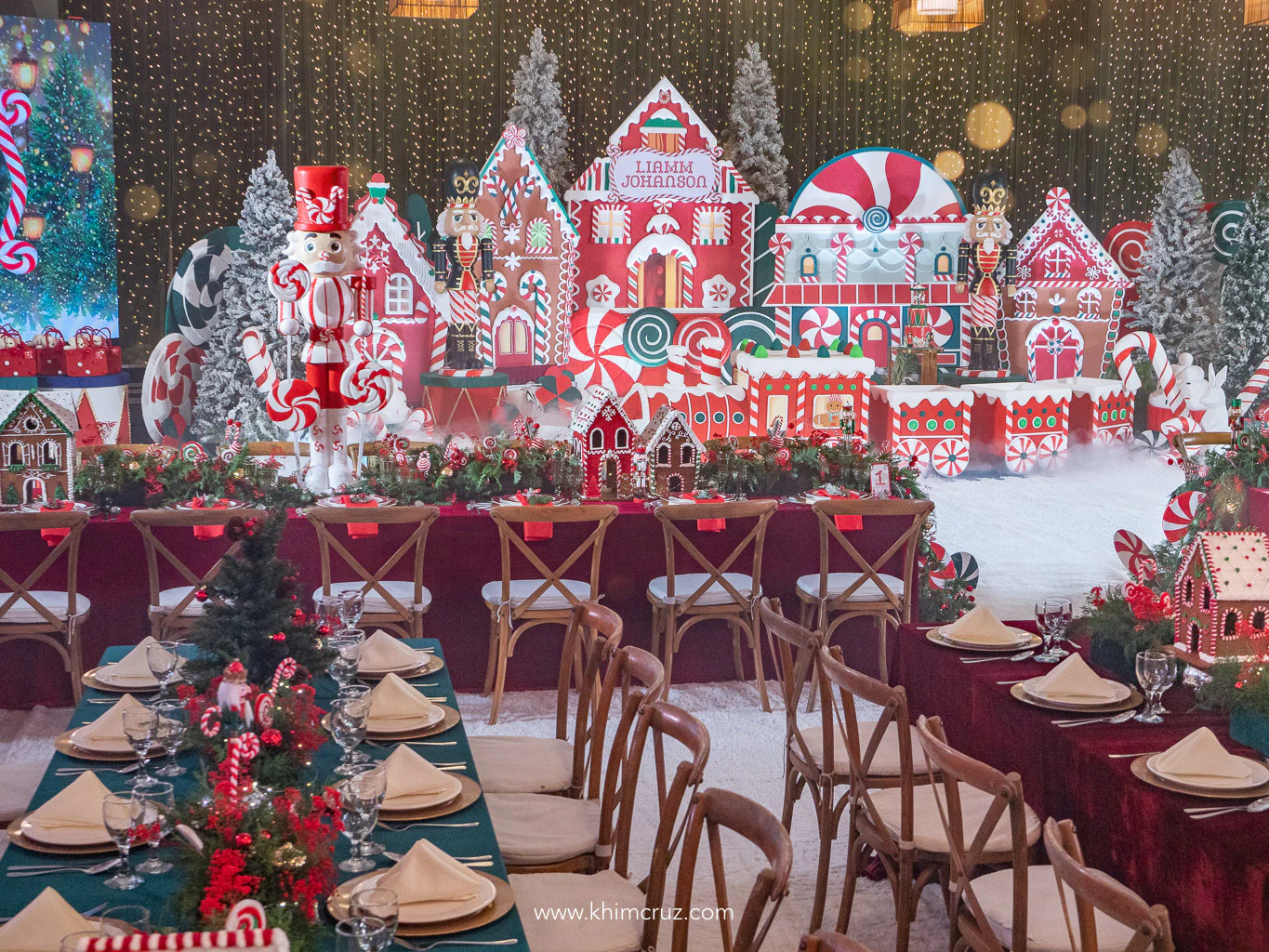 Snowy Sweets and Birthday Beats Gingerbread Christmas Village Party designed by Khim Cruz