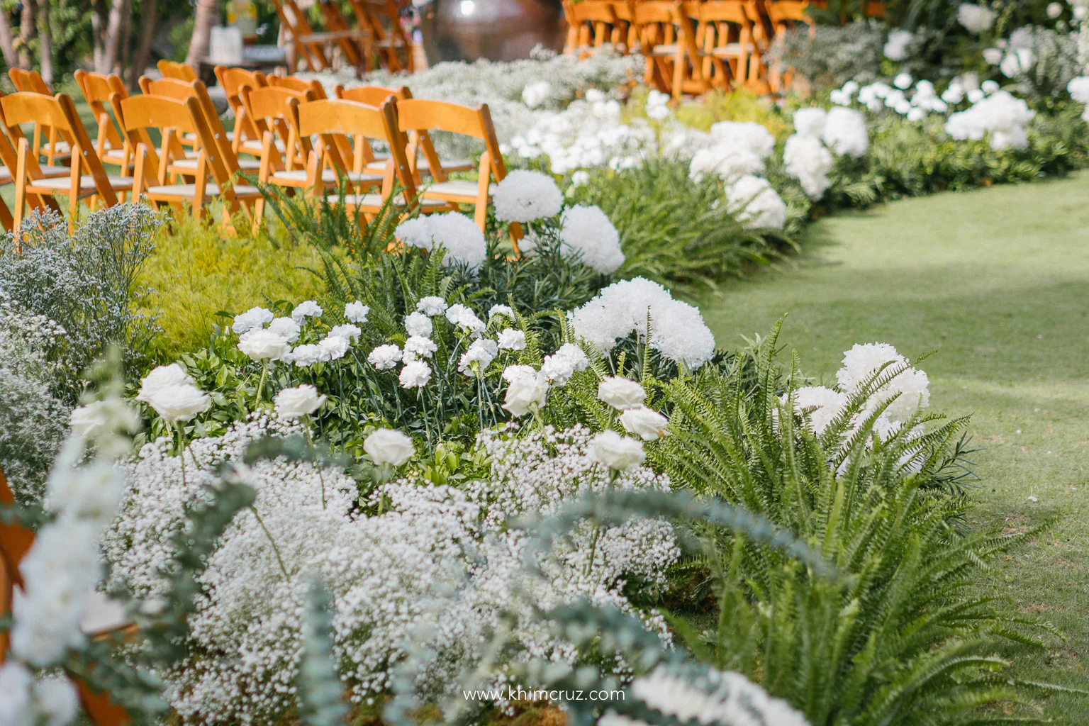 wedding ceremony in the heart of nature amidst a dreamy expanse of blossoms