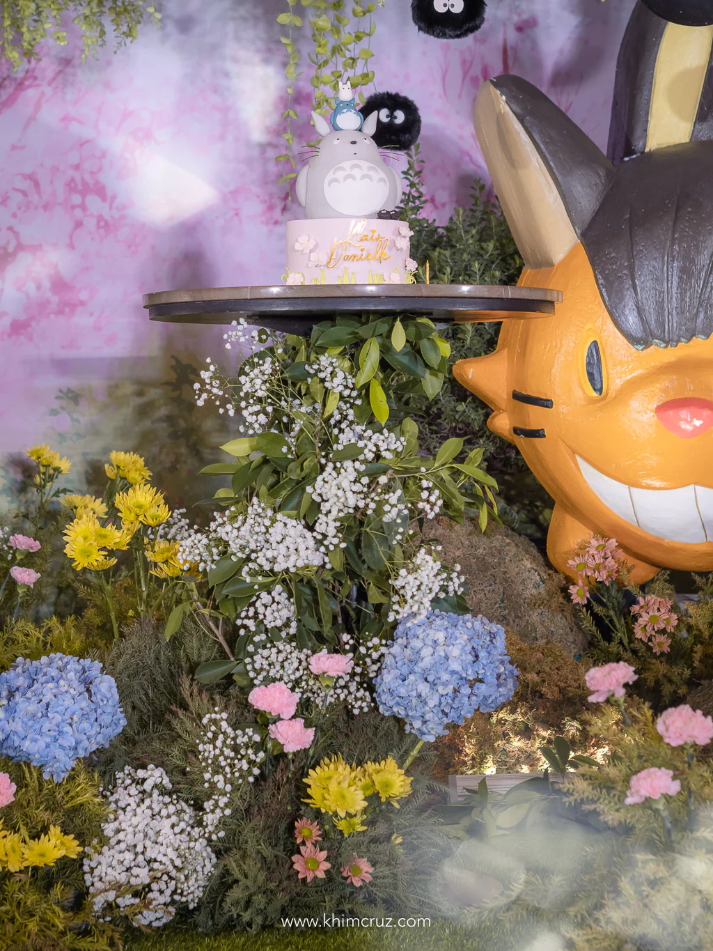 Totoro-themed birthday cake