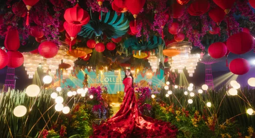 A debut fit for the silver screen Crazy Rich Asians, reimagined in jewel tones