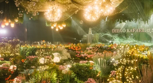 Diego & Syme’s “Willow”-inspired wedding reception bloomed with enchanted touches