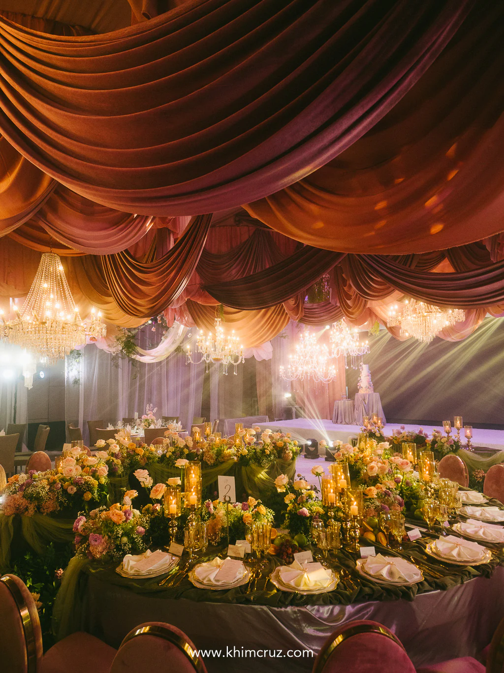 The romance of old-world elegance lives on at Bill & Doreen’s wedding reception