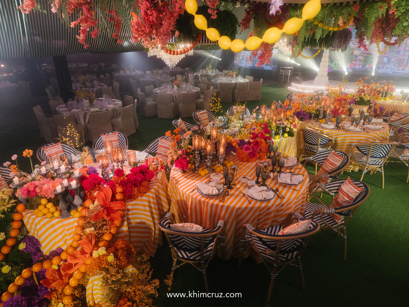 This wedding reception was a summer symphony of lemons, love, and Lake Como vibes