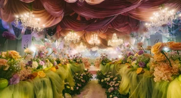 Vintage elegance filled every corner of Bill & Doreen’s wedding reception dreamscape