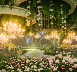 a wedding reception drawing inspiration from the beauty of a timeworn ruin where nature begins to bloom styled by Khim Cruz