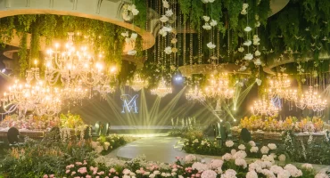 a wedding reception drawing inspiration from the beauty of a timeworn ruin where nature begins to bloom styled by Khim Cruz