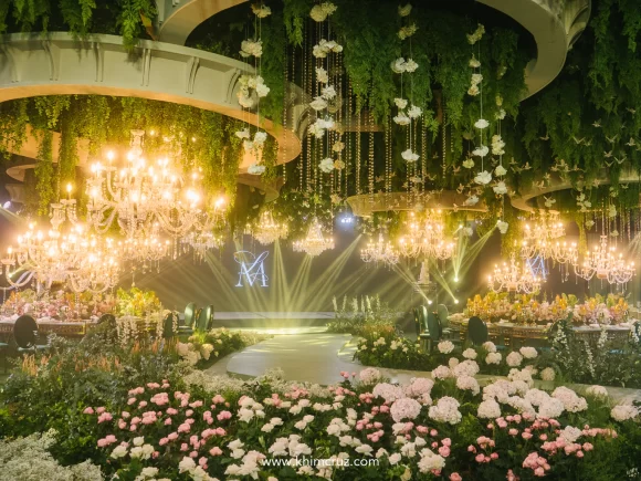 a wedding reception drawing inspiration from the beauty of a timeworn ruin where nature begins to bloom styled by Khim Cruz