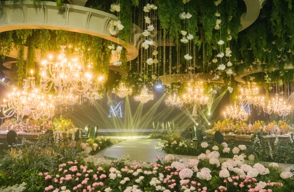 a wedding reception drawing inspiration from the beauty of a timeworn ruin where nature begins to bloom styled by Khim Cruz