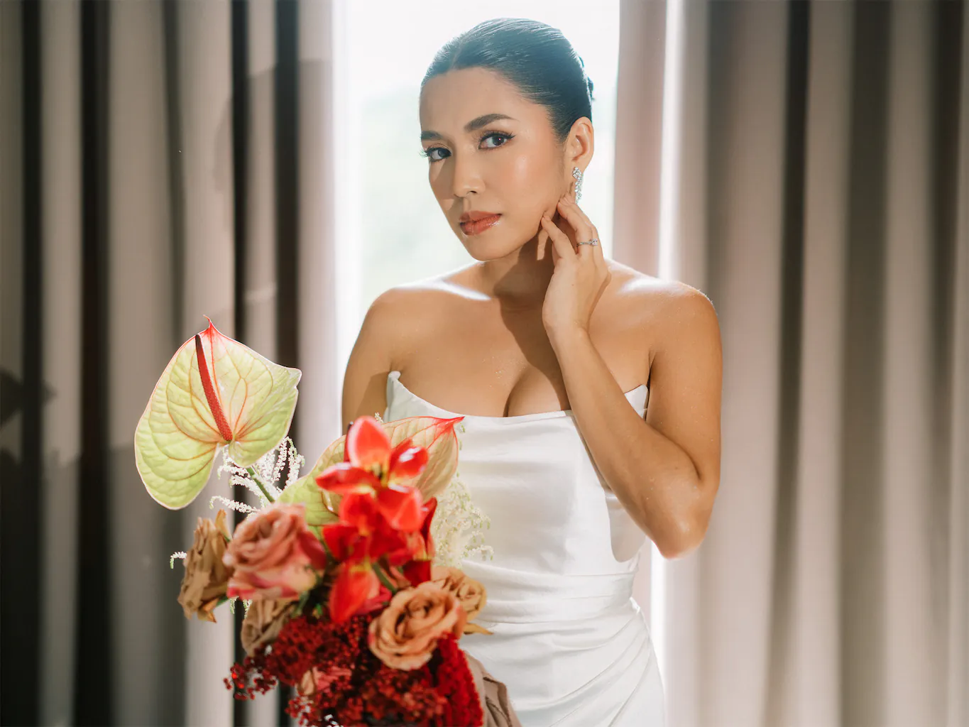 bridal bouquet styled by Khim Cruz