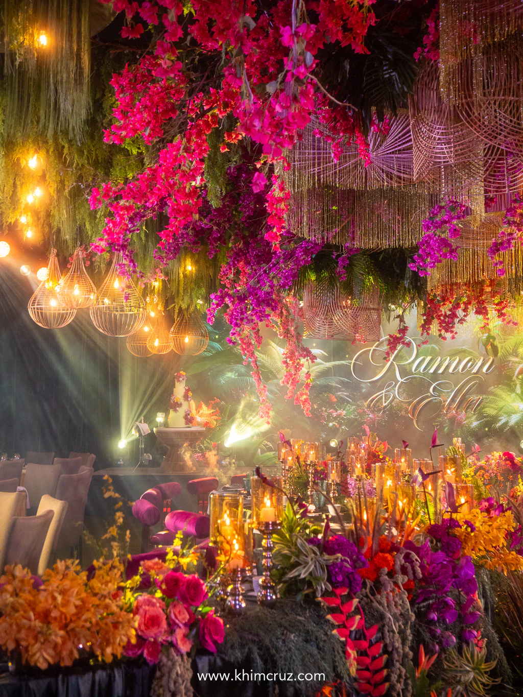 vibrant elegance with a modern tropical luxe wedding reception