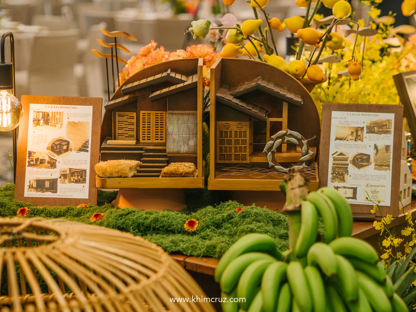 alsons-70th-anniversary-wooden-architectural-model-tablescape-khim-cruz-davao