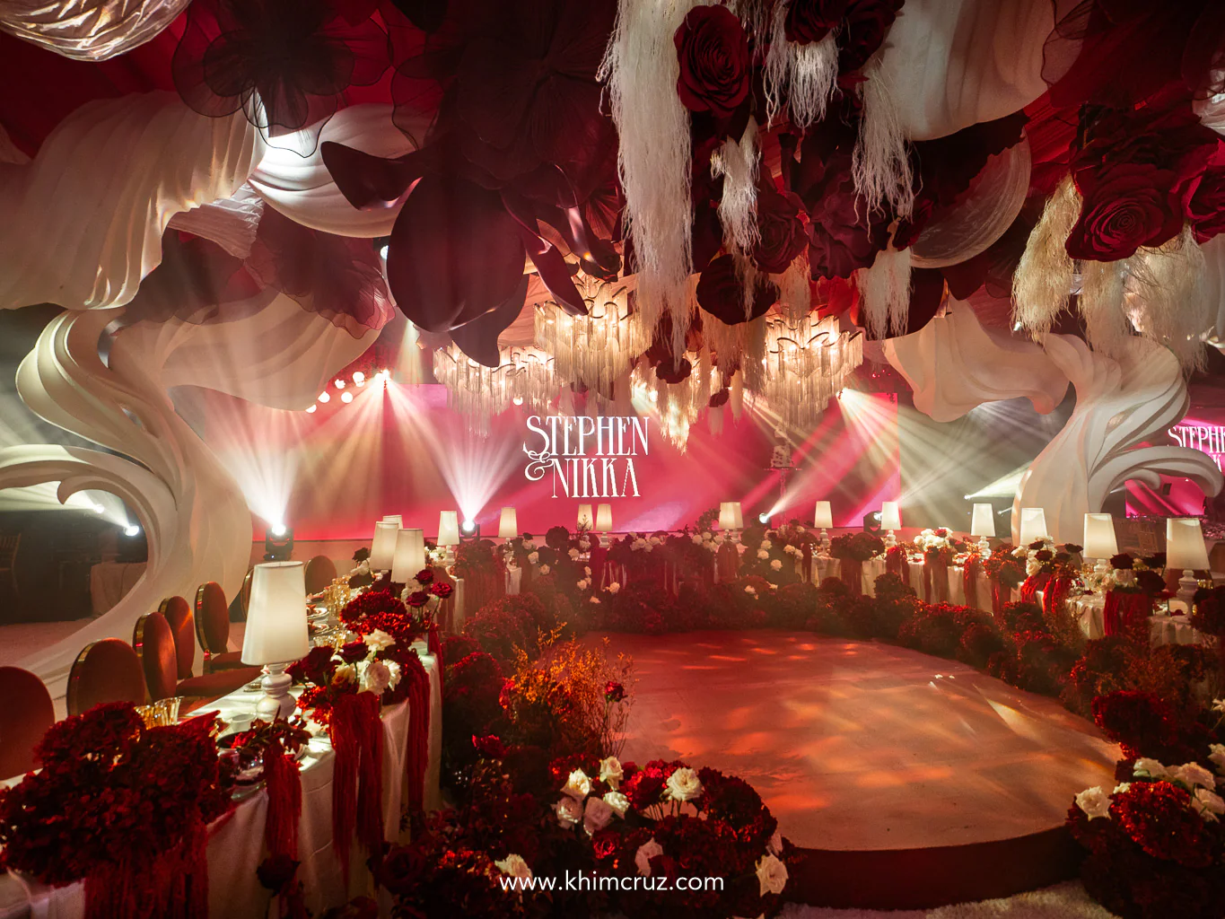 sculptural-red-rose-ceiling-installation-wedding-ballroom-khim-cruz-davao