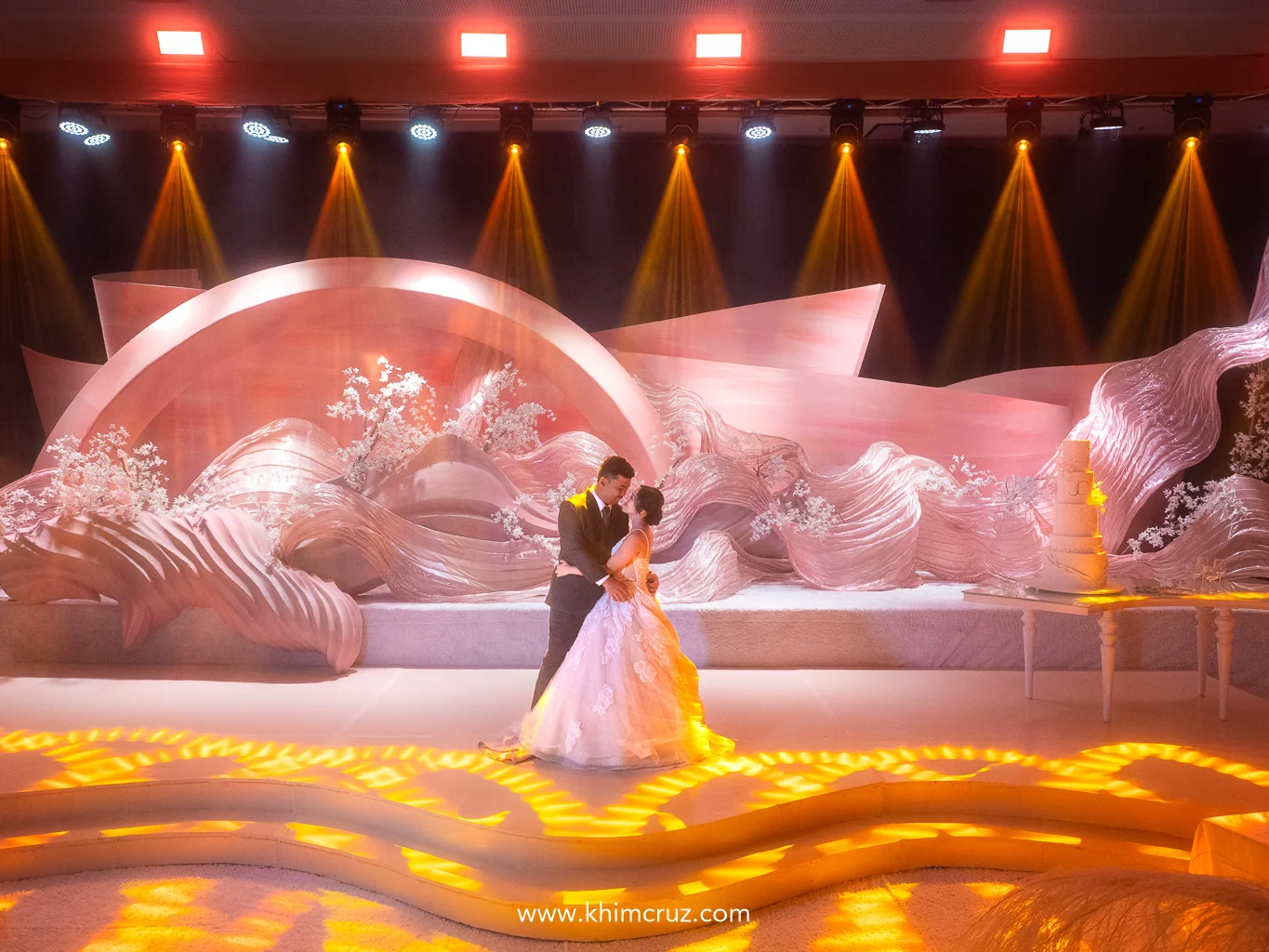 sunrise-arch-wave-backdrop-wedding-reception-first-dance-khim-cruz-davao