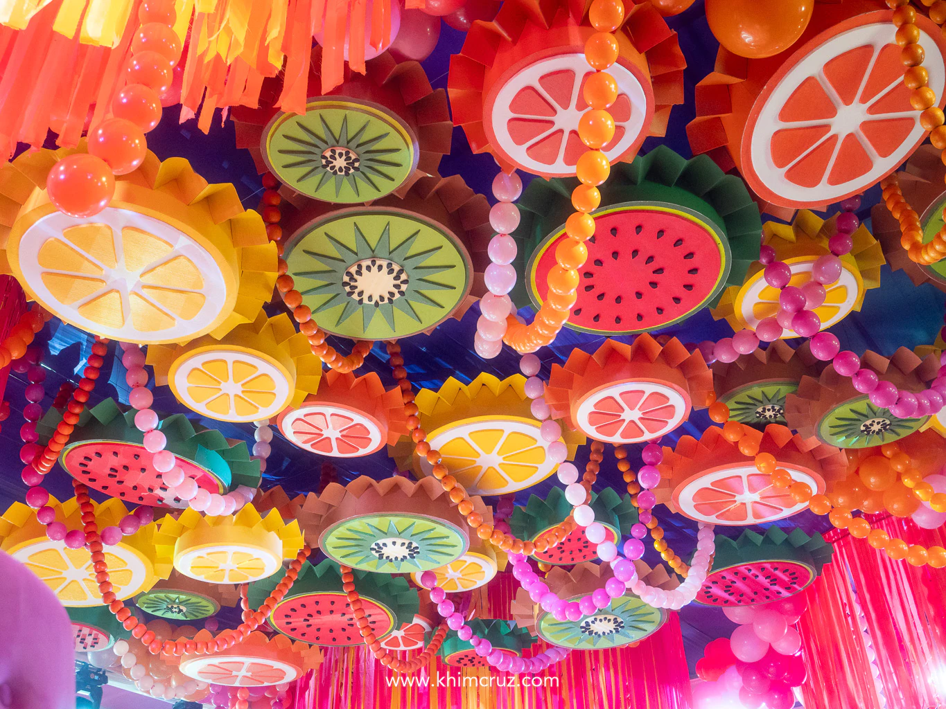 tutti-fruity-ceiling-fruit-paper-fans-balloon-garland-kids-party-khim-cruz-davao
