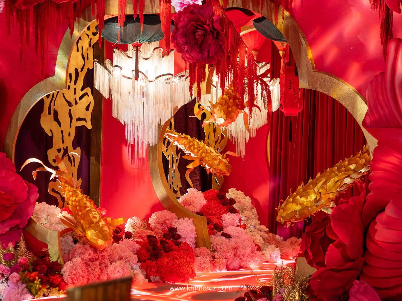 oriental-wedding-backdrop-gold-dragon-red-floral-arch-khim-cruz-davao