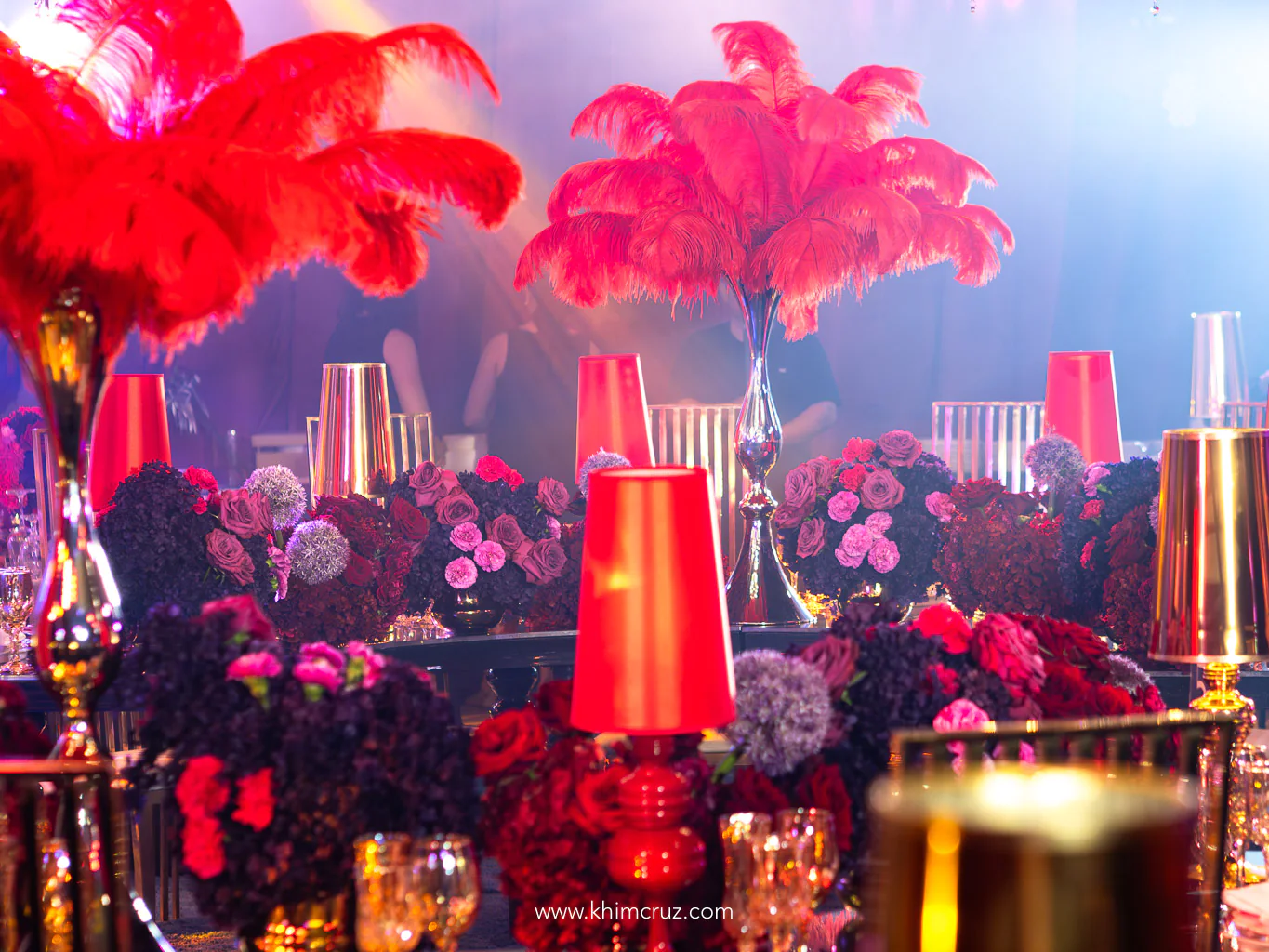 art-deco-disco-red-feather-centerpiece-50th-birthday-khim-cruz-davao