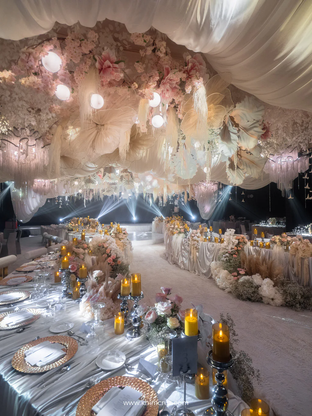 blush-pink-oversized-floral-ceiling-installation-wedding-reception-khim-cruz