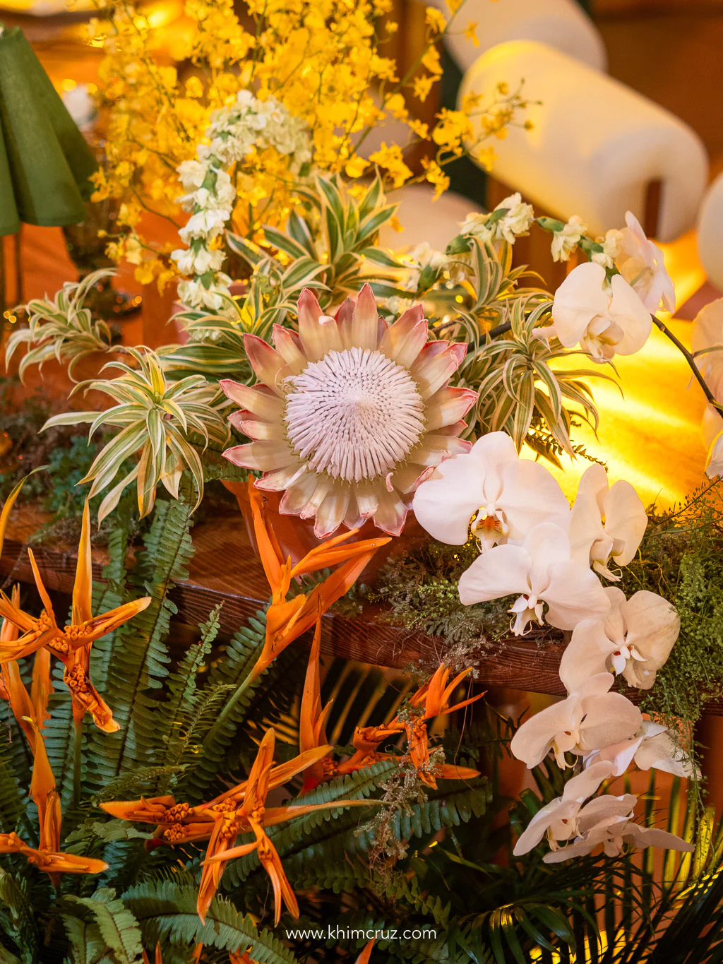 tropical-wedding-centerpiece-king-protea-birds-of-paradise-orchids-khim-cruz-davao