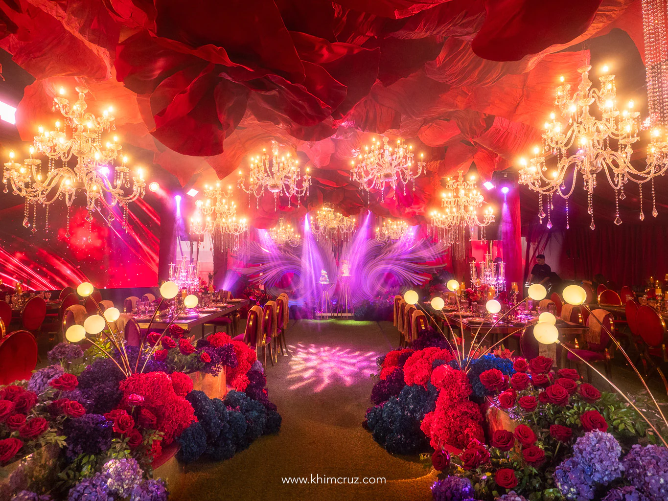 peacock-theme-80th-birthday-red-floral-canopy-chandelier-davao-khim-cruz
