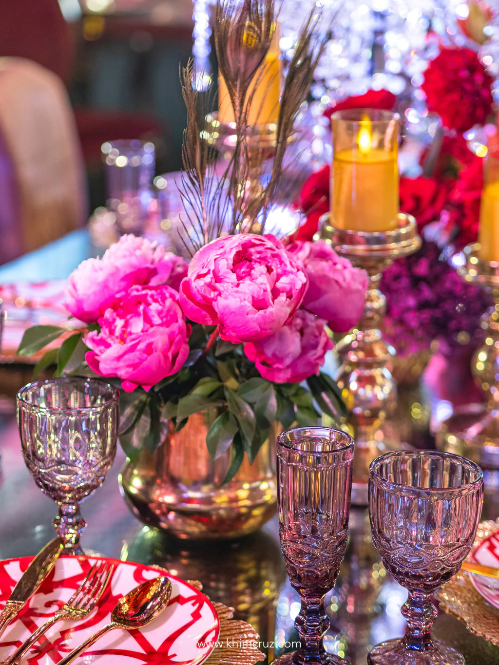 peacock-themed-tablescape-pink-peonies-feathers-80th-birthday-khim-cruz-davao